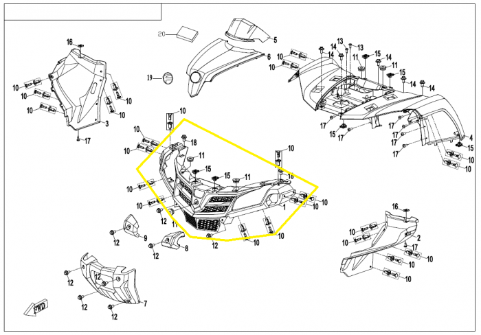 MASCA FATA FAR CFMOTO 400/450/500/520/550 [4]