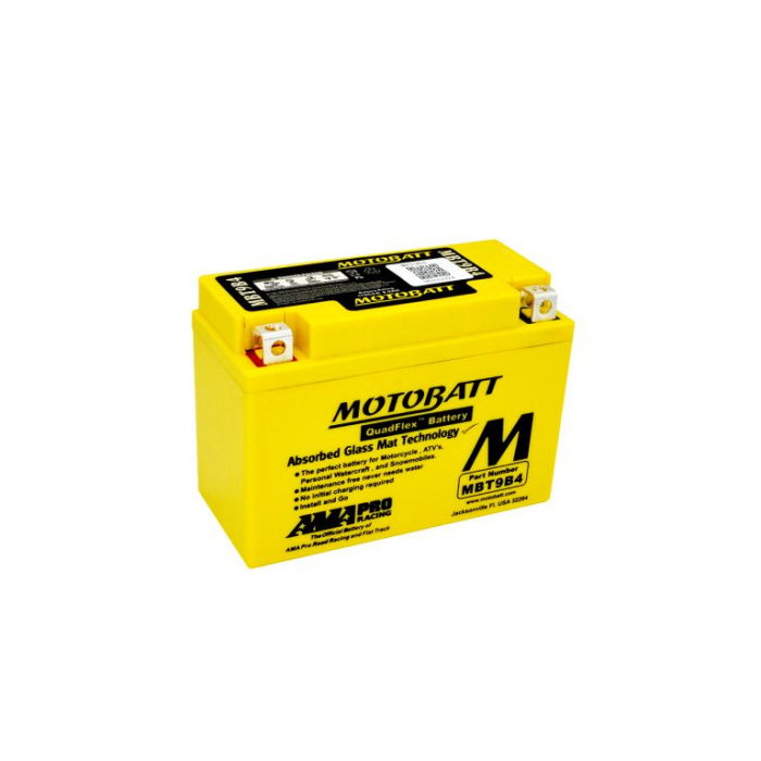 MOTOBATT BATTERY QUADFLEX MBT9B4 12V 9AH 150X70X104 FĂRĂ ÎNTREȚINERE - PLUTAT [2]
