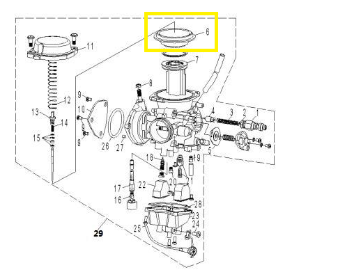 MEMBRANA CARBURATOR CFMOTO 500 2008-2014 [2]