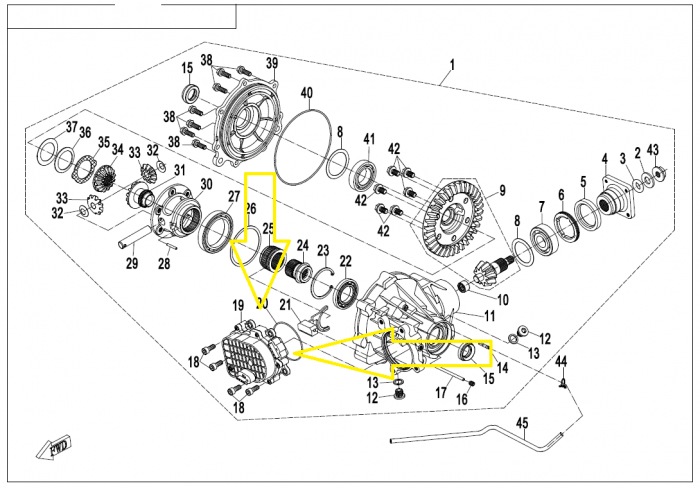 Motoras cuplare  2X4/4X4 CF MOTO 500 [4]