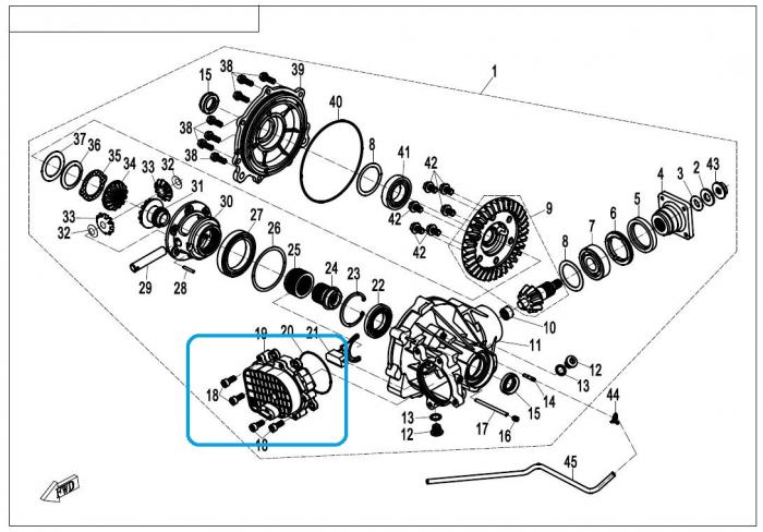 Motoras cuplare  2X4/4X4 CF MOTO 500 [3]
