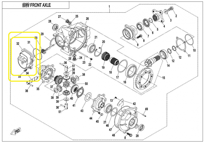 MOTORAS GRUP FATA / SPATE CFMOTO 400/450/520/800/850/1000 2015=> [3]