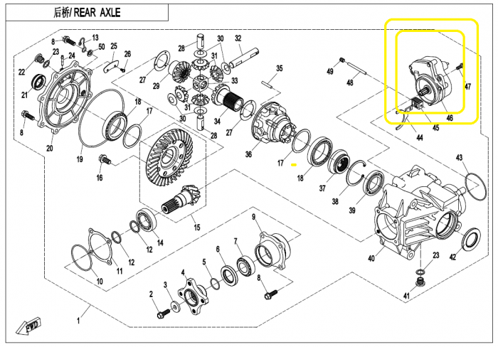 MOTORAS GRUP FATA / SPATE CFMOTO 400/450/520/800/850/1000 2015=> [4]
