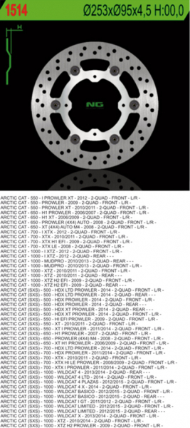 DISC FRANĂ FATA / SPATE ARCTIC CAT 550/650/700/1000 FLOATING [1]