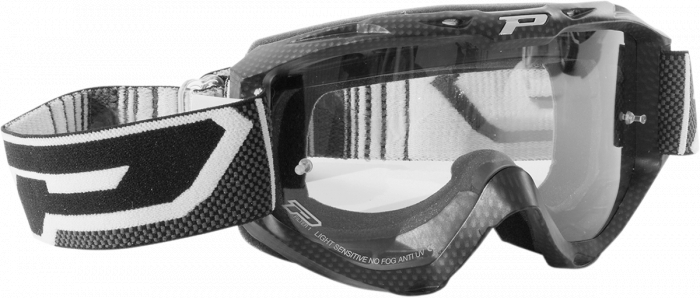OCHELARI MOTO OFFROAD PROGRIP NEGRU ALB  STICLA PG3310 TRANSPARENTA [2]