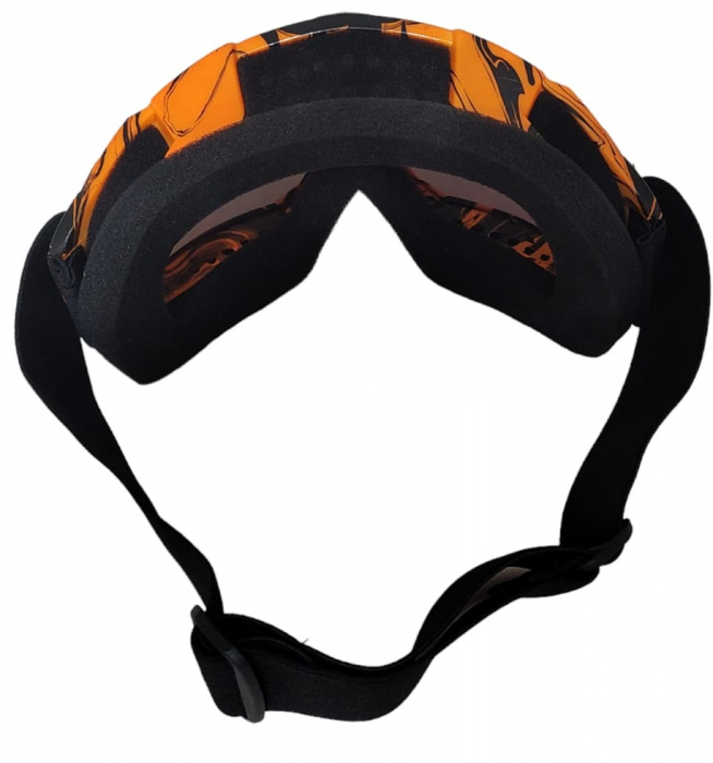 OCHELARI OFFROAD PORTOCALIU CU NEGRU ( FUMURI ) / (TRANSPARENTA) [3]