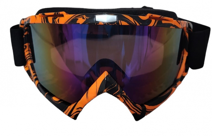 OCHELARI OFFROAD PORTOCALIU CU NEGRU ( FUMURI ) / (TRANSPARENTA) [1]