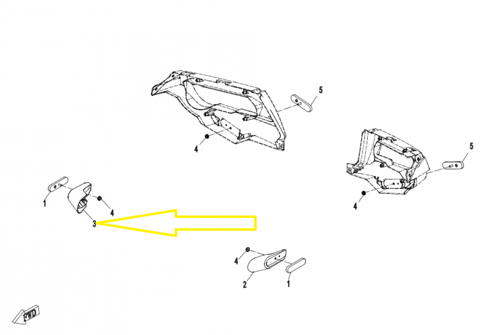 ORNAMENT BULLBAR DREAPTA CFMOTO CFORCE 850/1000 2017-2024 [4]