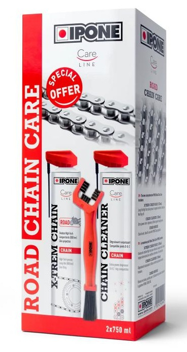 PACHET INTRETINERE LANT MOTO STRADA IPONE 2X750 ML + PERIE LANT [2]