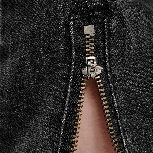 PANTALONI MOTO DAMA JEANS NEGRU CU PROTECTII GENUNCHI [6]