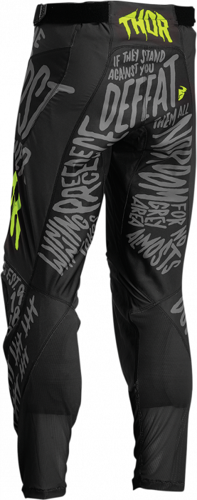 PANTALONI MOTO OFFROAD THOR PLUSE NEGRU VERDE FLUO [2]