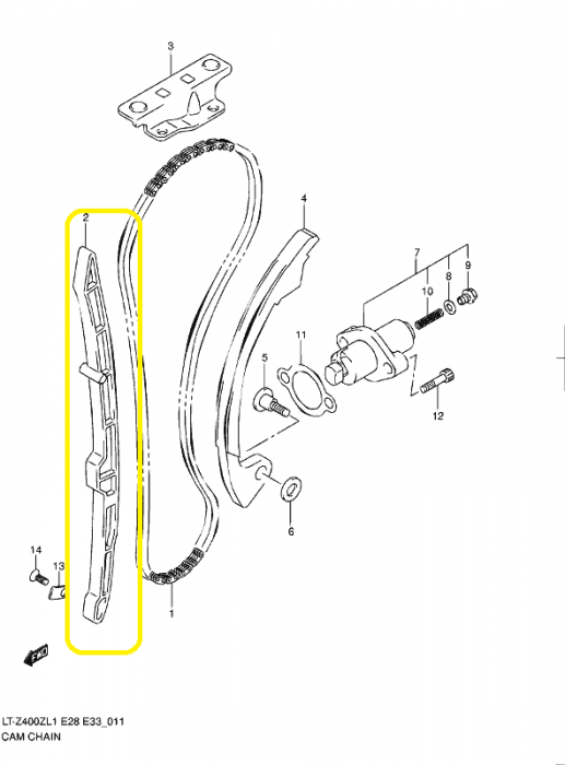 PATINA DISTRIBUTIE  FIXA SUZUKI DR-Z / LT-Z 400 2001-2014 [2]