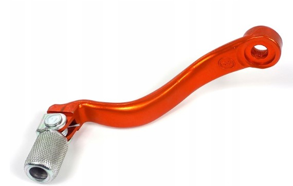PEDALA SCHIMBATOR KTM EXC/ SX 250/350/450 1998-2015 ARGINTIE / ORANGE VARF OTEL [1]