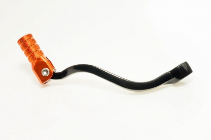 PEDALA SCHIMBATOR KTM EXC/ SX 250/350/450 1998-2015 ARGINTIE / ORANGE VARF OTEL [2]