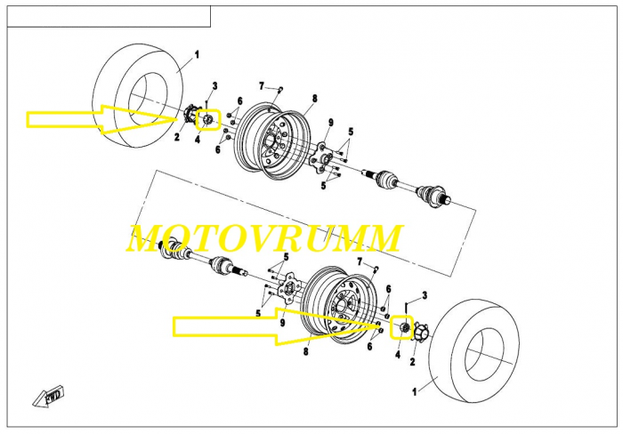 PILUTITA PLANETARA CFMOTO ATV / SSV / UTV  M20 TUBULARA 30 [2]