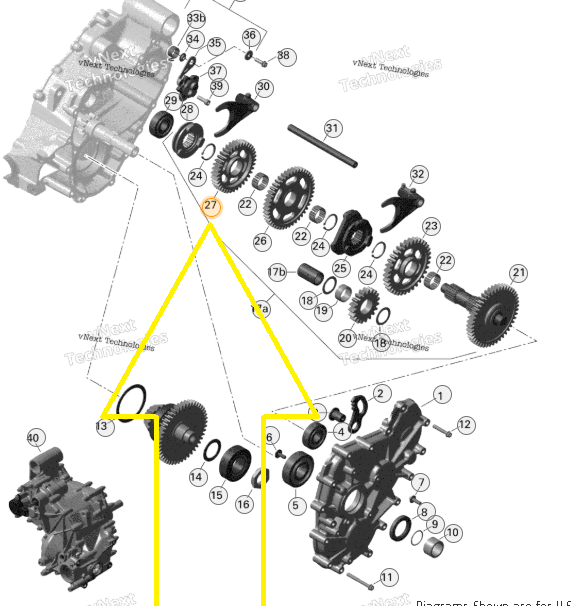 PINION CUTIE CAN-AM OUTLANDER / RENEGADE G2 37 DINTI  ( HIGH ) [2]