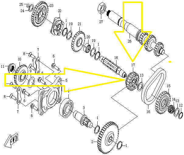 PINION CUTIE CFMOTO ATV / SSV / UTV 500,625 2007-2016 [3]