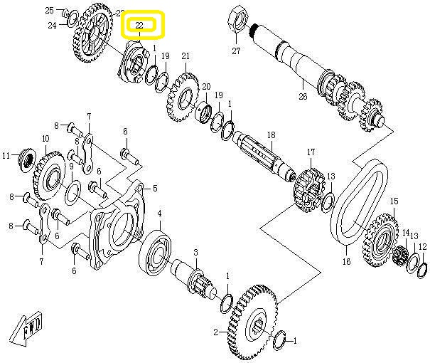 PINION CUTIE VITEZA CUPLARE LOW CFMOTO 500 / 626 [2]