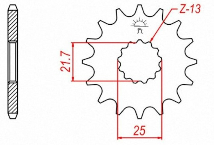 PINION FATA KAWASAKI KLE / ER-6F / YAMAHA YFZ450 / SUZUKI SV 650 [2]