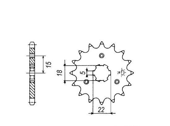 PINION FATA KAWASAKI KX125 1994-2008 [2]