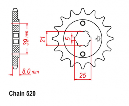 PINION FATA KYMCO 150 MXER / MXU '02 -'15 [2]
