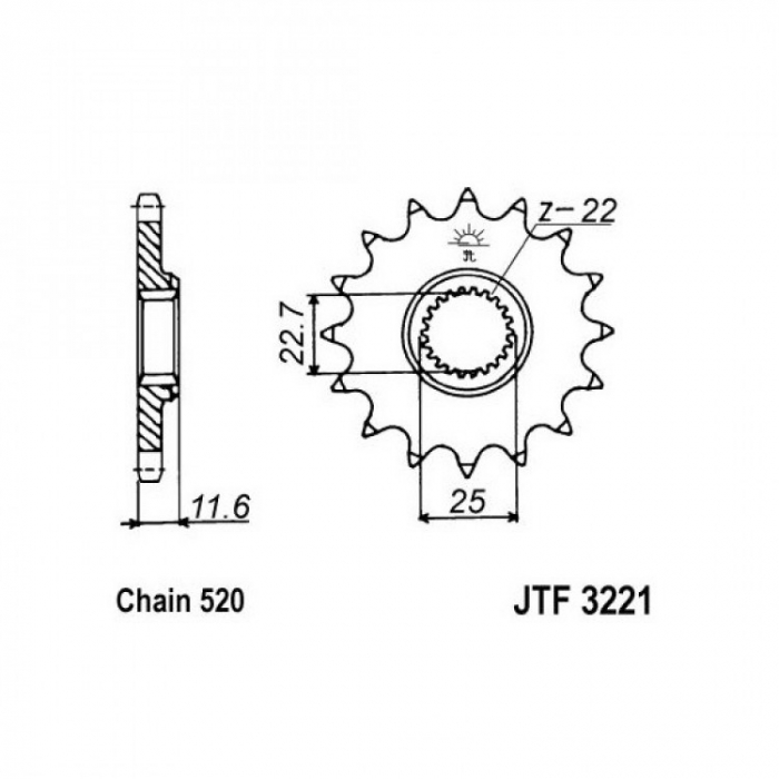 PINION FATA POLARIS 250/300/325/400/500 [3]