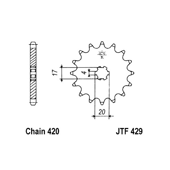 PINION FATA SUZUKI RM50 81-82 FM50 88-98 PAS 420 [1]