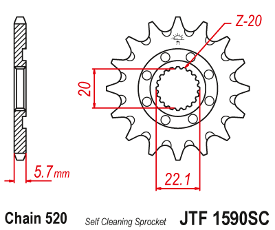 PINION FATA YAMAHA WR, YZ 125 / 250 2001-2023 [2]
