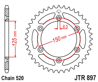 PINION SPATE KTM / HUSQVARNA /  HUSABERG / GASGAS / CFMOTO MT 1992-2024 [2]