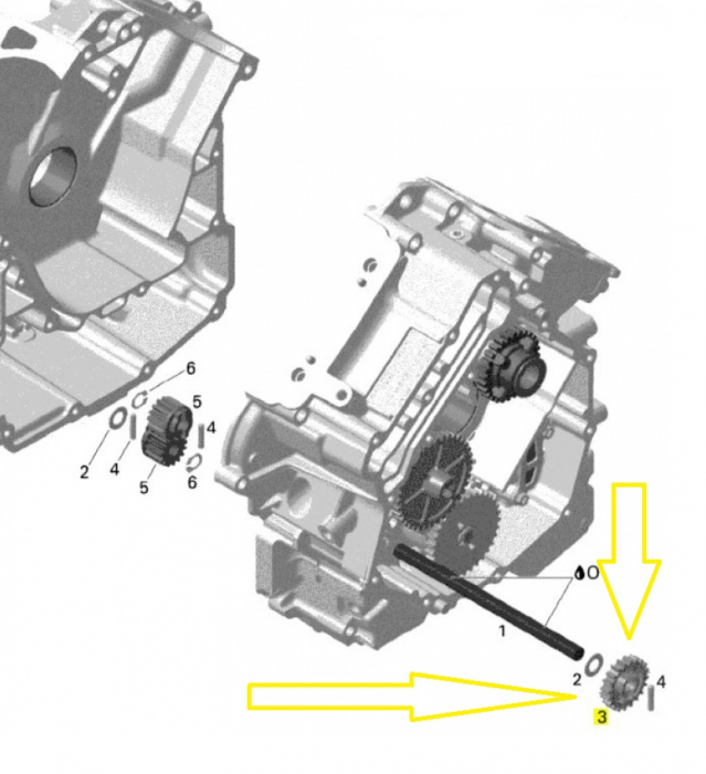 Pinion pompa apa Can-Am G1 / G2 [5]