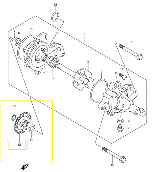PINION POMPA APA SUZUKI KING-QUAD 700 / 750 [3]