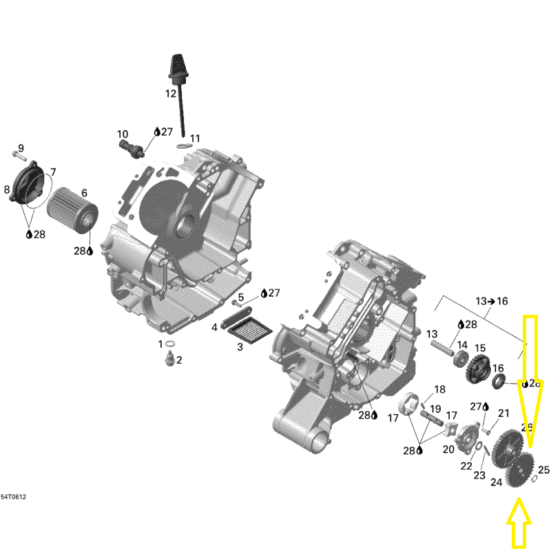 PINION POMPA ULEI CAN-AM 33 DINTI [3]