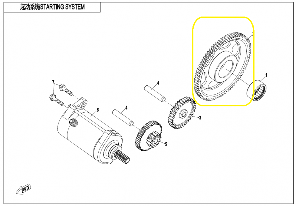 PINION PORNIRE CFMOTO 800/820/850/1000 2012->2025 [3]