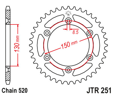 PINION ROATA  SPATE YAMAHA FX, YZ / YZF / WRF 125 / 250 / 400 / 426/ 450 '99 -'20 [3]