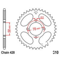 PINION SPATE GENERIC  /HYOSUNG/SUZUKI PAS 428 [2]