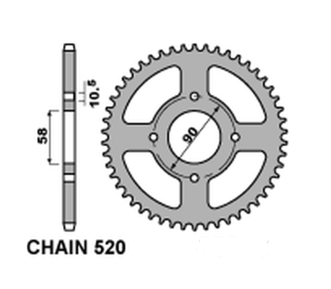 PINION SPATE HONDA CA, CMX, VT, XL KTM DUKE 125/200/250 1985-2016 [2]