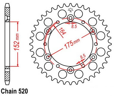 PINION SPATE YAMAHA TT,XT,WR-F,YZ  ATV YFM 350 / 660 RAPTOR , YFS,YFZ [2]