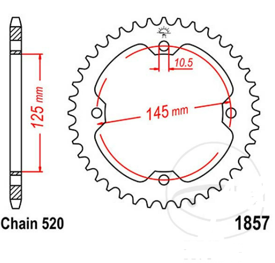 PINION SPATE YFZ 450R 09-16, YFM 250/350/450/700 RAPTOR [2]