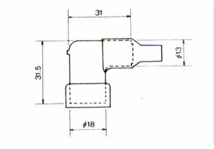 PIPA BUJIE SCURTA 90 GRADE NGK [3]