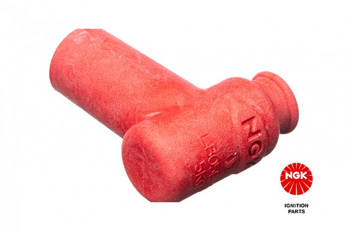 Pipa bujie KTM toate modelele 2T 04-12  PIPA BUJIE SILICONICA 90 GRADE NGK ( NEGRU / ROSU ) [3]