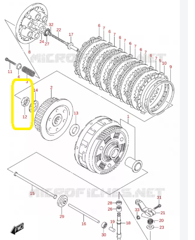 PIULITA AX AMBREIAJ SUZUKI LT-Z 400 / DRZ 400 / DR650 2000-2023 [2]