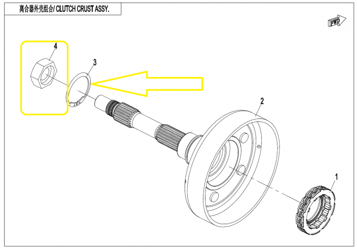 PIULITA AX OALA AMBREIAJ / PIULITA AX VARIATOR CFMOTO 500 / 625 / 800 / 820 [2]