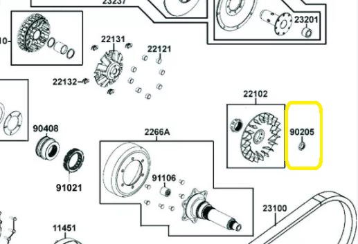 PIULITA AX VARIATOR KYMCO MXU 500 / MXU 550 / MXU 700 [2]