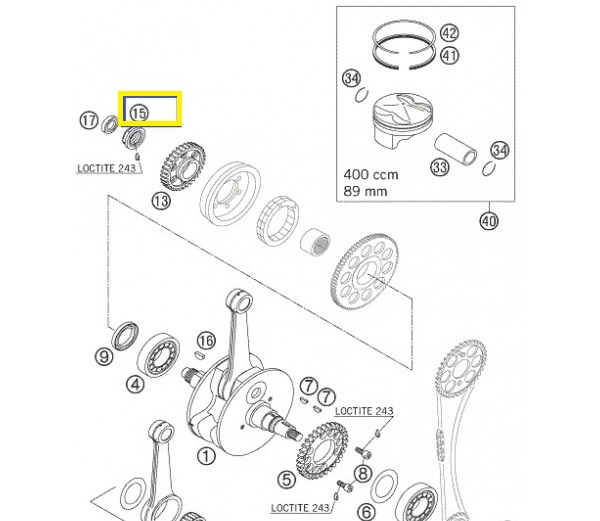 PIULITA VIBROCHEN KTM M20X1.5 PE STANGA [3]