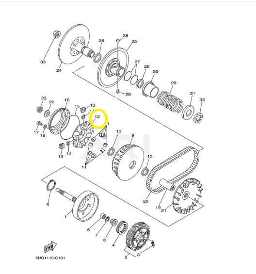PLACA PRESIUNE YAMAHA GRIZZLY 600 / 660 1998-2008 [2]