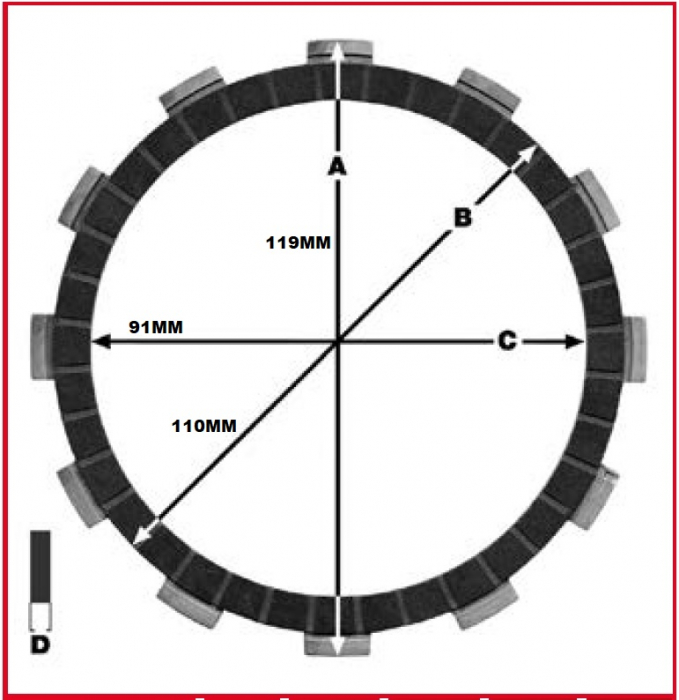 PLACUTE AMBREIAJ KAWASAKI KX 80/85 '98-'15 [2]