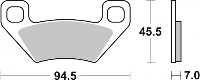PLACUȚE FRANA ARCTIC CAT 250/300/400/450/500/650/700/750/1000  / KYMCO MXU 400 / 500 [2]