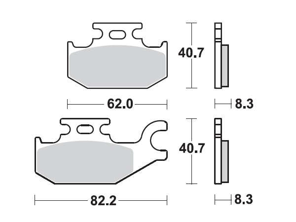 PLACUȚE DE FRÂNĂ SUZUKI LT-A/F 400F '08-'15, LT-A 450X '07-'10, LT-A 700X '05-'07, LT-A 750X '08-'15 STÂNGA FAȚĂ [2]