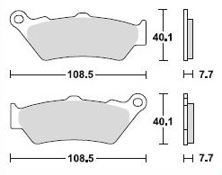 PLACUTE FRANA APRILIA PEGASO 650 97-10, ETV100 CAPONORD 01-09, BMW F 650 / CS / GS / DAKAR / ST 94-08, G 650 08-07/8 / F 650 08-07/8 850 GS / R 1200GS / ADV 14-18, K 1600 GT / GTL '11 -, [2]