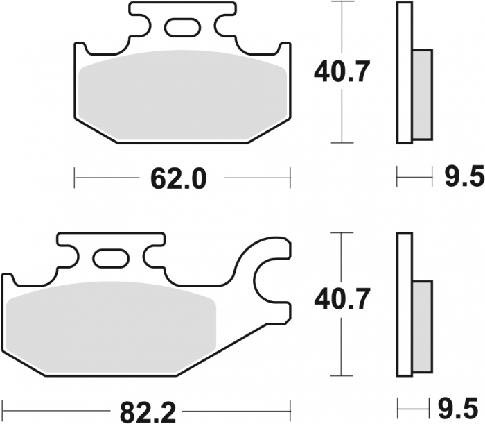 PLACUTE FRANA CAN-AM OUTLANDER/RENEGADE 400/ 500/650/800  07-12  G1 YAMAHA YFM 400/ 450 03- [2]